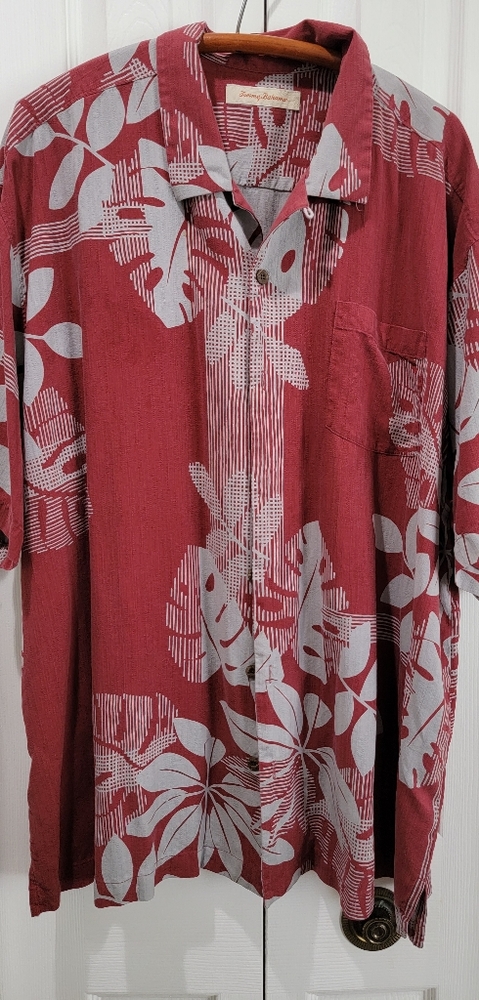 Tommy Bahama Men's Tropical Camp Shirt 100 % Silk XXL